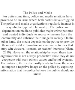 The Police and Media Relationship